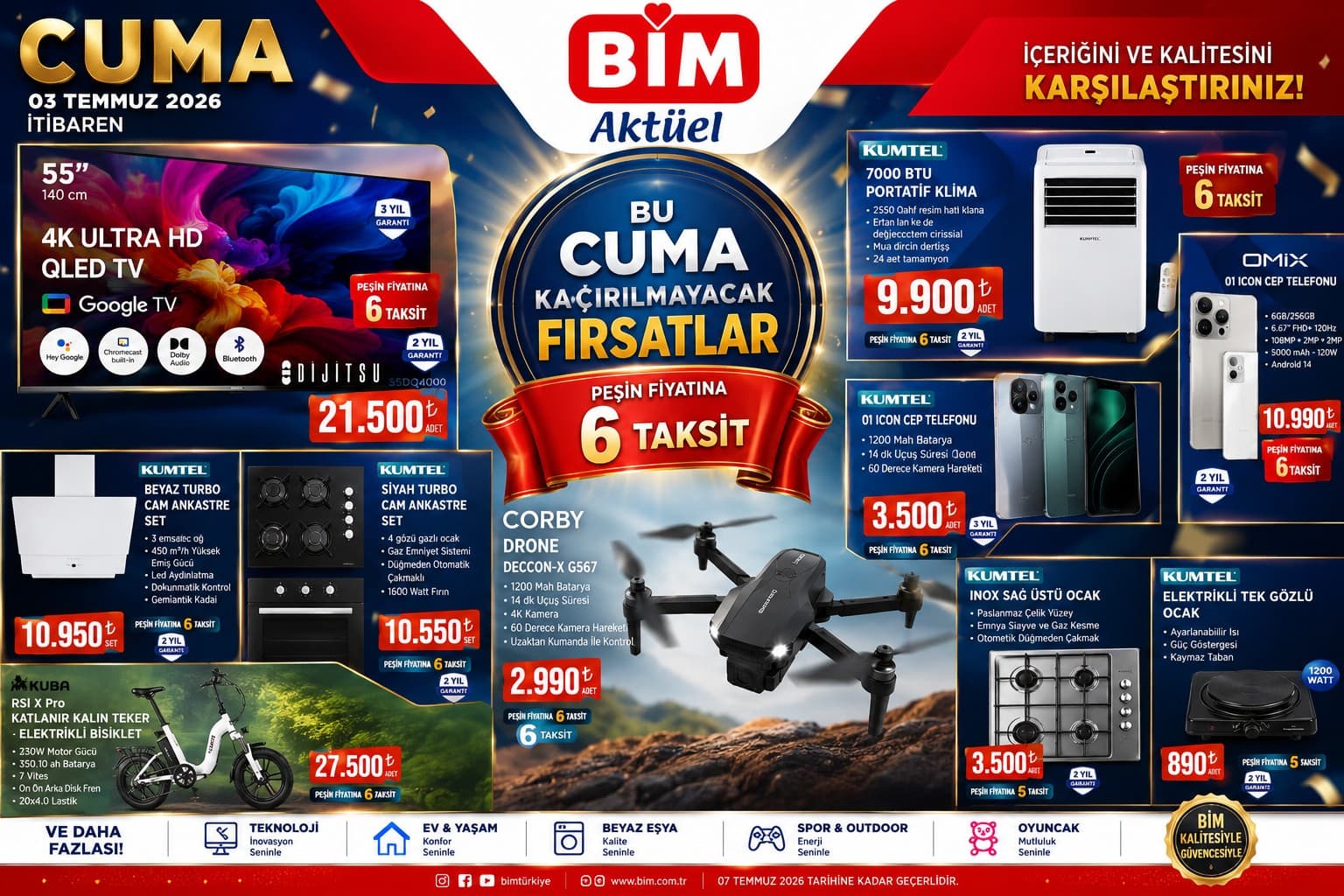 BİM 3 Temmuz 2026 Kataloğu: Şaşırtıcı İndirimler ve Baş döndüren Ürünler Sizleri Bekliyor!